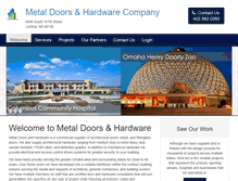 Tablet Screenshot of metaldoorsandhardware.net